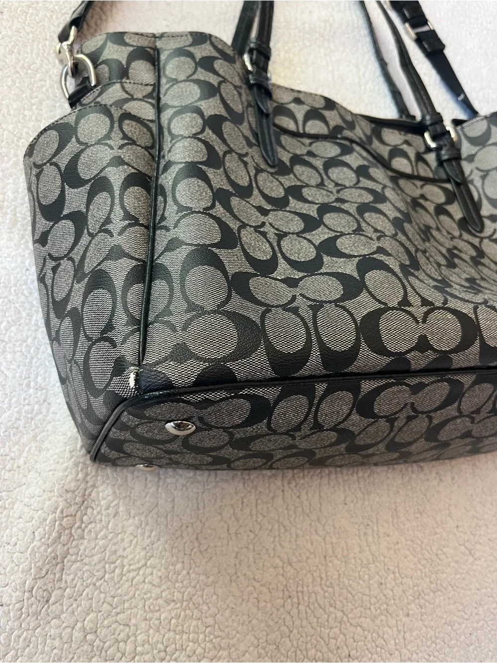 Coach Peyton Signature Multifunctional Tote Grey/Black